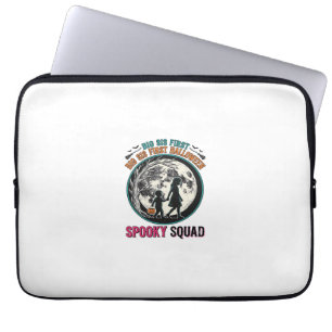 Big Sister Halloween Shirt for Her First Spooky Se Laptop Sleeve
