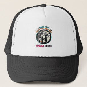 Big Sister Halloween Shirt for Her First Spooky Se Trucker Hat