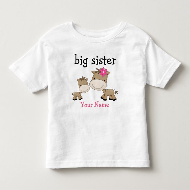 Big Sister Horse Toddler T-Shirt (Front)