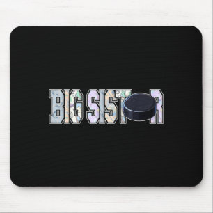 Big Sister Ice Hockey Sis Of The Birthday Party Mouse Pad