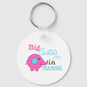 Big Sister in Training Elephant Key Ring