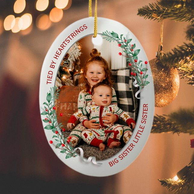 Big Sister Little Brother Classic Warm Quote  Ceramic Ornament (Creator Uploaded)