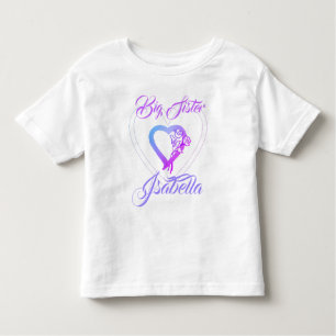 Big Sister Little Sister Floral Heart Toddler T-Shirt