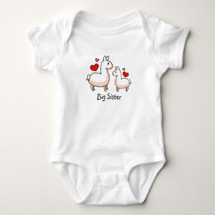 Big Sister Llama Baby Bodysuit