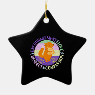 Big Sister Love - Sibling Bonding Fox Ceramic Ornament