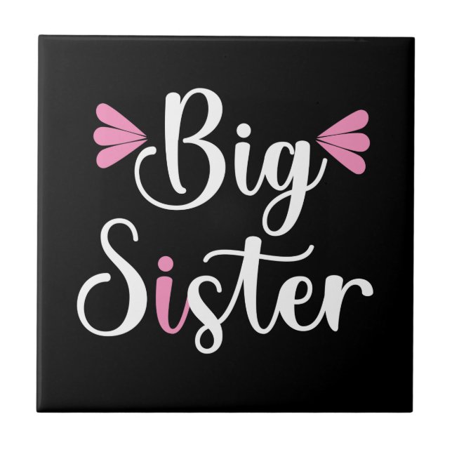 Big Sister, Lovely Ceramic Tile (Front)