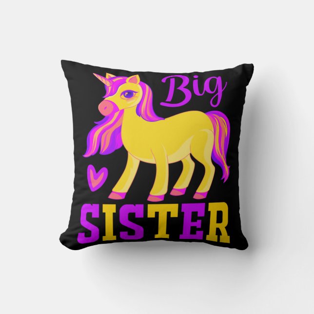 Big Sister Magical Unicorn Cushion (Front)