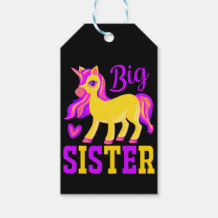 Big Sister Magical Unicorn Gift Tags