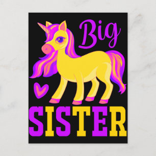Big Sister Magical Unicorn Postcard