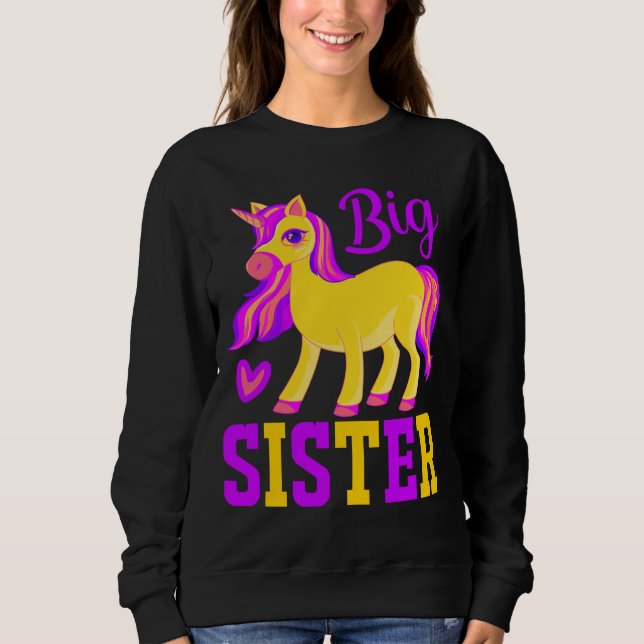 Big Sister Magical Unicorn Sweatshirt (Front)