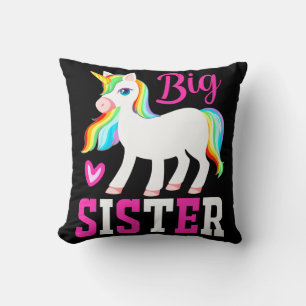 Big Sister Magical Unicorn w/ Rainbow Mane & Tail Cushion