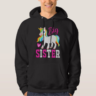 Big Sister Magical Unicorn w/ Rainbow Mane & Tail Hoodie