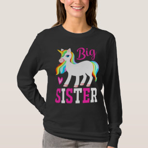 Big Sister Magical Unicorn w/ Rainbow Mane & Tail T-Shirt