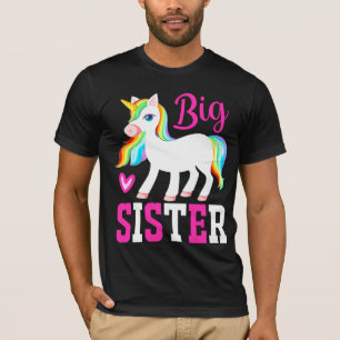 Big Sister Magical Unicorn w/ Rainbow Mane & Tail T-Shirt