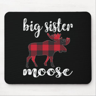 Big Sister Moose Matching Family Christmas Clothes Mouse Pad