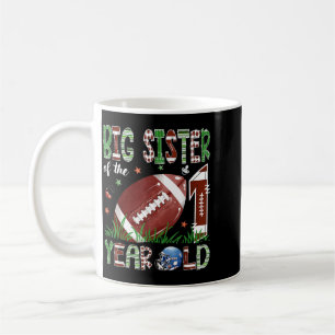 Big Sister Of The 1 Year Old Football 1st Birthday Coffee Mug