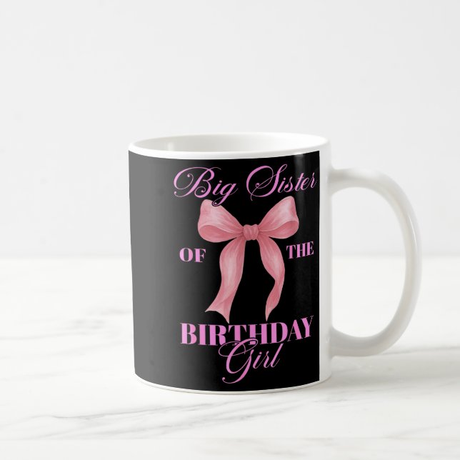 Big Sister Of The Birthday Girl Family Nk Coquette Coffee Mug (Right)