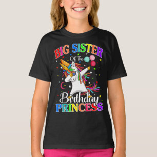 Big Sister Of The Birthday Princess Unicorn T-Shirt
