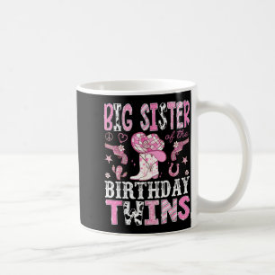 Big Sister Of The Birthday Twins Nk Rodeo Cowgirl Coffee Mug
