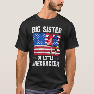 Big Sister Of The Little Firecracker 4th Of July M T-Shirt