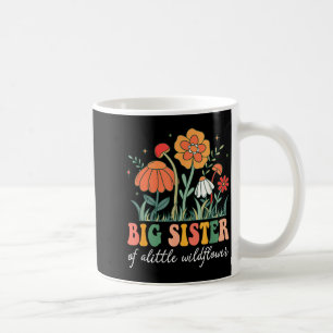 Big sister of the little wildflower baby birthday coffee mug