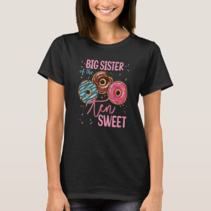 Big Sister Of The Sweet Ten 10th Doughnut Birthday T-Shirt