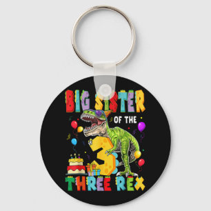 Big Sister Of The Three Rex 3rd Birthday Boy Dinos Key Ring