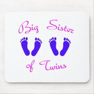 Big sister of twin boys mouse pad