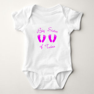 Big sister of twin girls baby bodysuit