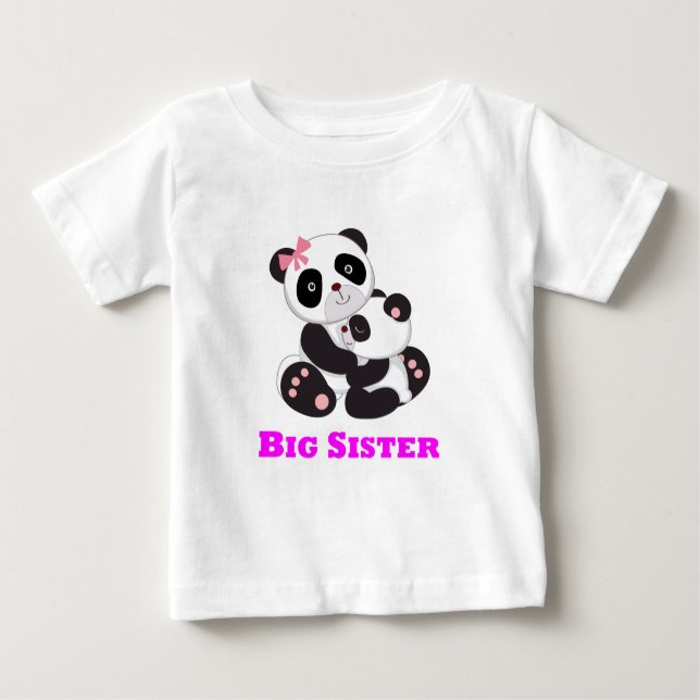 Big Sister Panda Baby T-Shirt (Front)