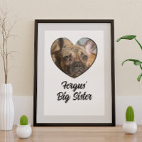 Big sister personalised dog photo