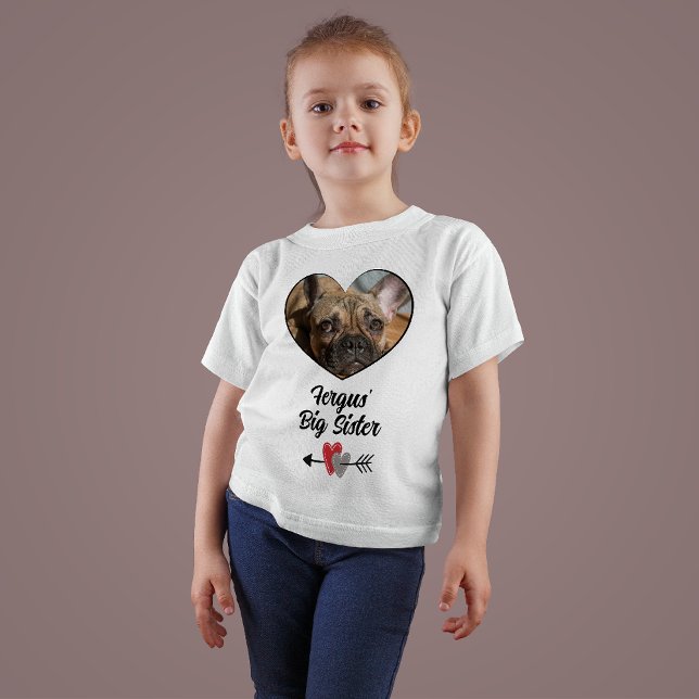 Big sister personalised dog photo T-Shirt (Creator Uploaded)