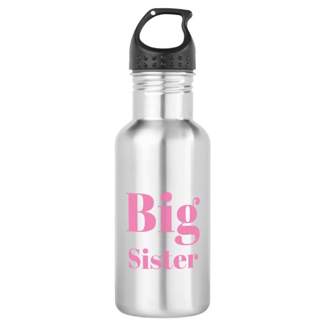 Big Sister Pink letters girl's 532 Ml Water Bottle (Front)