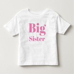 Big Sister Pink letters girl's T-Shirts