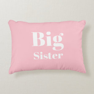 Big Sister Pink white girl's Decorative Cushion