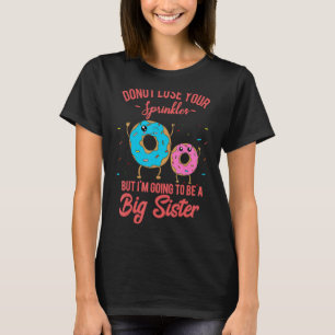 Big Sister Pregnancy Announcement Blue Pink Dough T-Shirt
