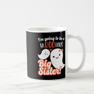 Big Sister Pregnancy Announcement Cute Ghost Girls Coffee Mug