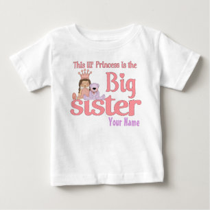 Big Sister Princess Personalised T-Shirt