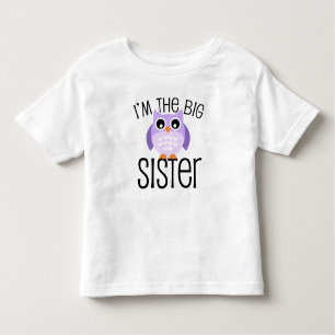 Big Sister Purple Owl Toddler T-Shirt