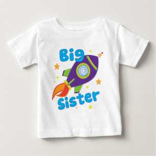 Big Sister Rocket Ship Baby T-Shirt