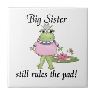 Big Sister Rules the Pad Gifts Ceramic Tile
