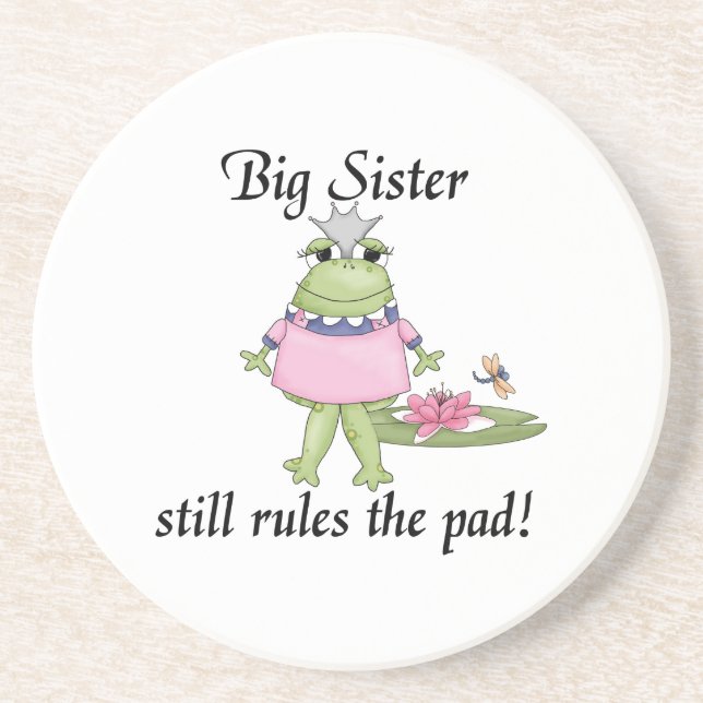 Big Sister Rules the Pad Gifts Coaster (Front)