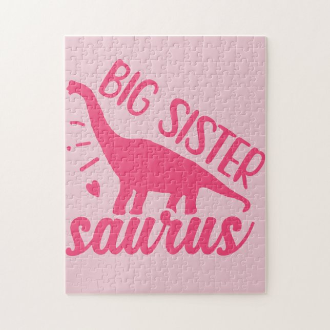 Big Sister Saurus in Pink Jigsaw Puzzle (Vertical)