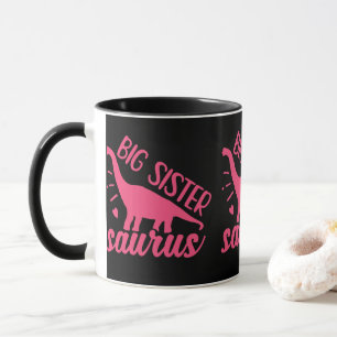 Big Sister Saurus in Pink Mug