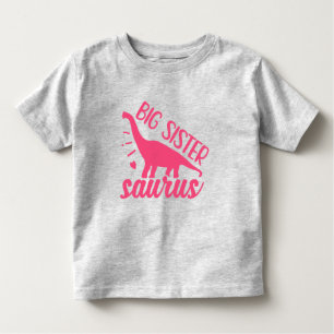 Big Sister Saurus in Pink Toddler T-Shirt