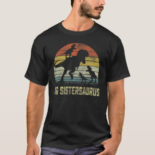 Big Sister Saurus Rex Dinosaur Big Sister 3 Kids F T-Shirt