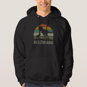Big Sister Saurus T Rex Dinosaur Big Sistersaurus Hoodie
