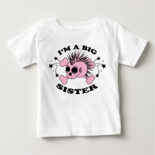 Big Sister Skull Baby T-Shirt