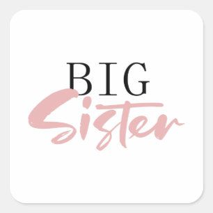 Big sister square sticker