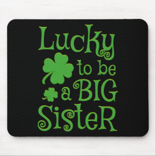 Big Sister St Patricks Day Pregnancy Announcement Mouse Pad